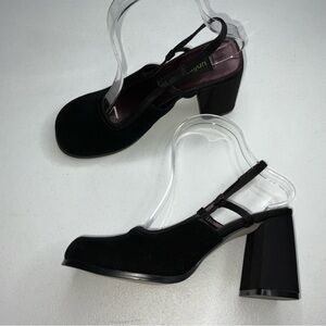 Unlisted Maryjanes vintage 90s y2k velvet sling back chunky heels size 6